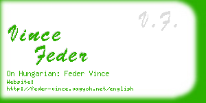 vince feder business card